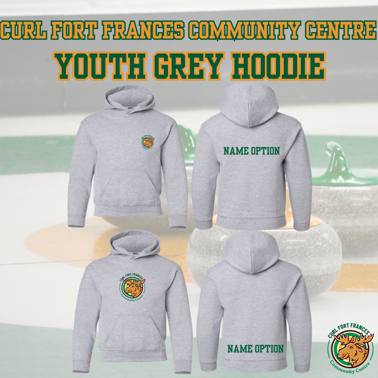 Curl Fort Frances Community Center Youth Hoodie