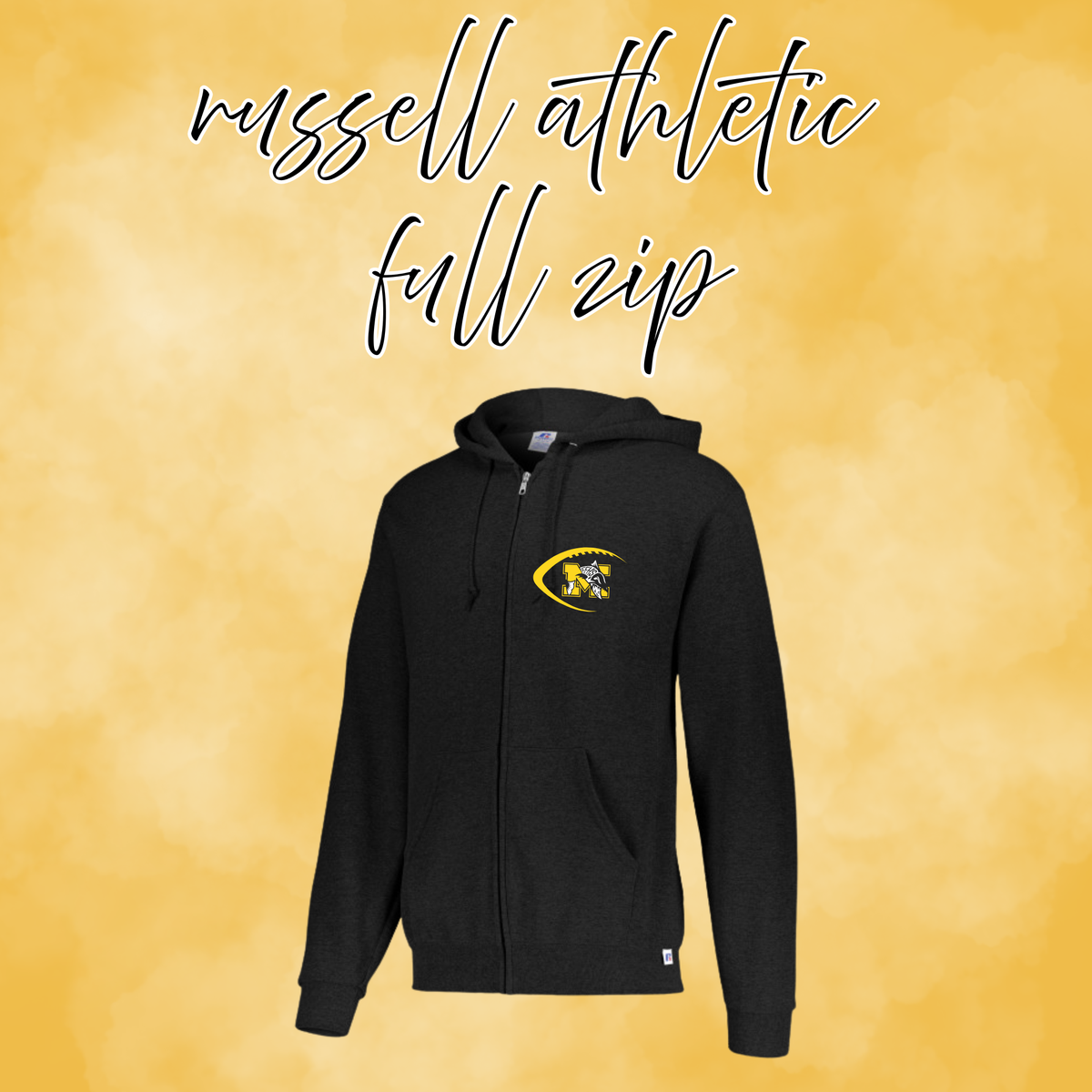 Muskies Football Russell Embroidered Full Zip