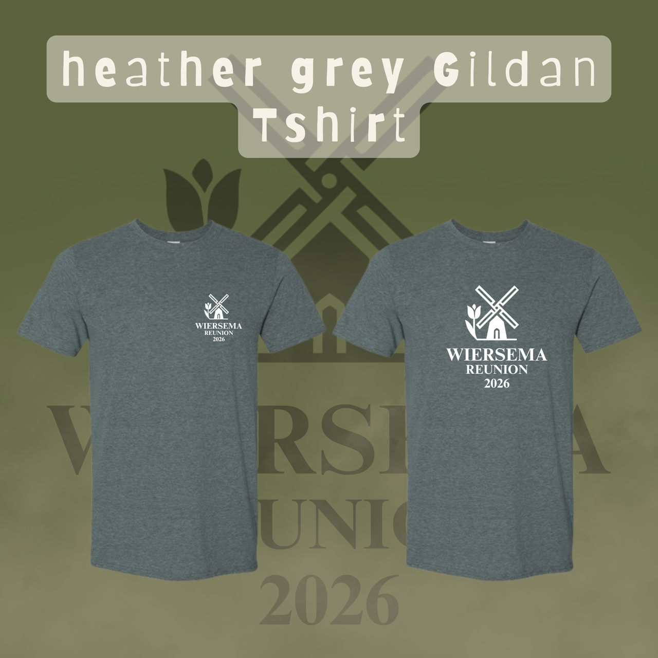 Wiersema Reunion Gildan Tshirt (Front Logo)