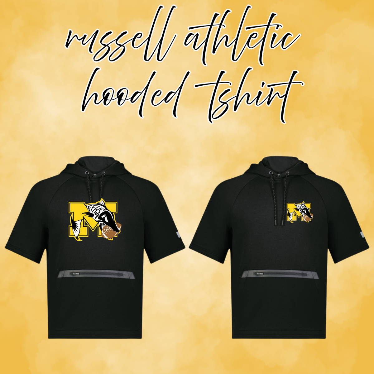 Muskies Football Russell Hooded Tshirt