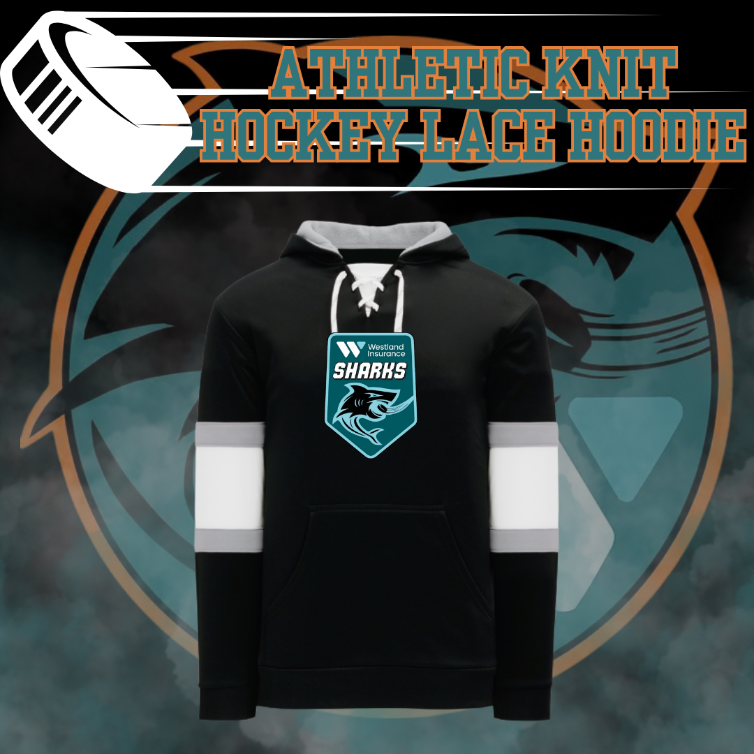 Westland Sharks Hockey Lace 2 Tone Hoodie