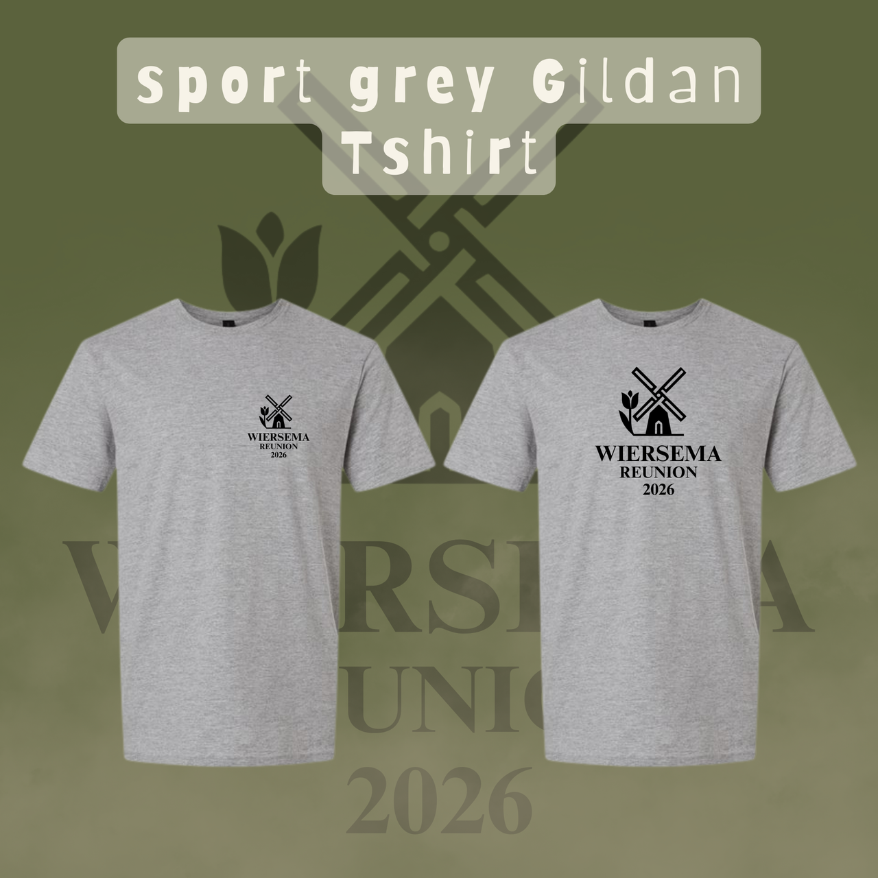 Wiersema Reunion Gildan Tshirt (Front Logo)