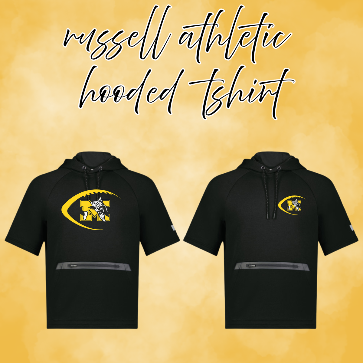 Muskies Football Russell Hooded Tshirt