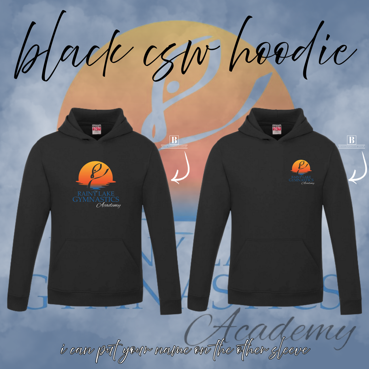Rainy Lake Gymnastics CSW Embroidered Hoodie