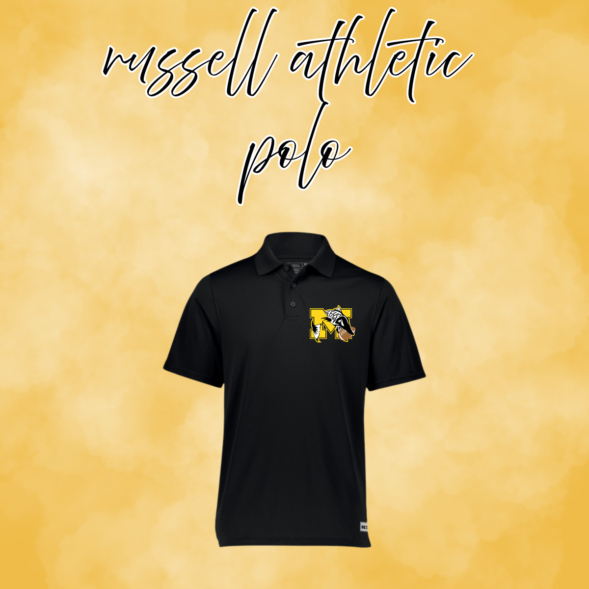 Muskies Football Russell Embroidered Polo