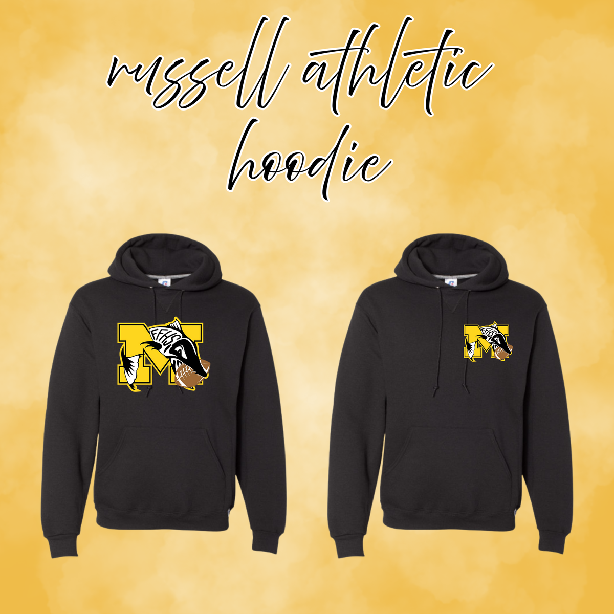 Muskies Football Russell Embroidered Hoodie