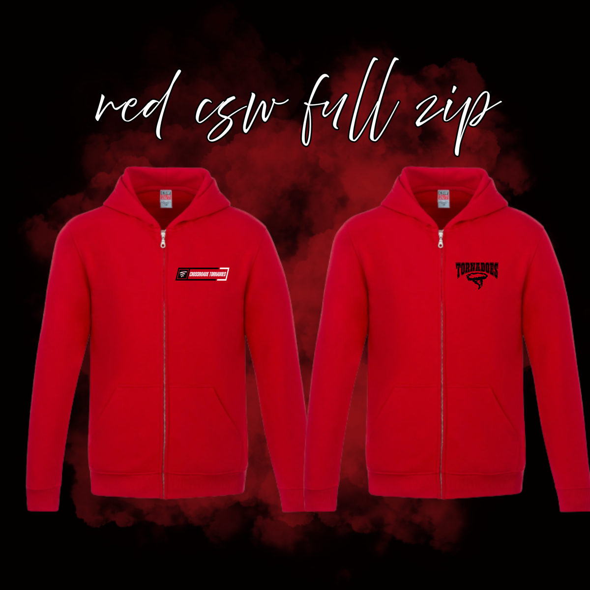 Crossroads Tornadoes Embroidered CSW Full Zip