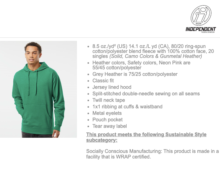 Rainy Lake Gymnastics Mint Hoodie