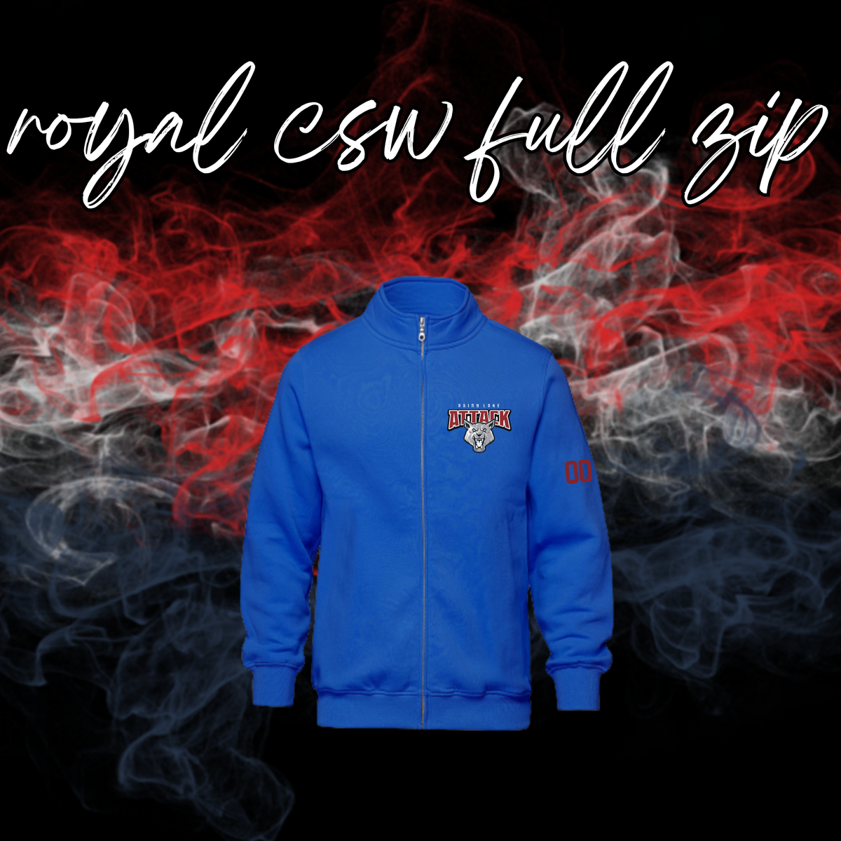 Rainy Lake Attack CSW Embroidered Full Zip - NO HOOD