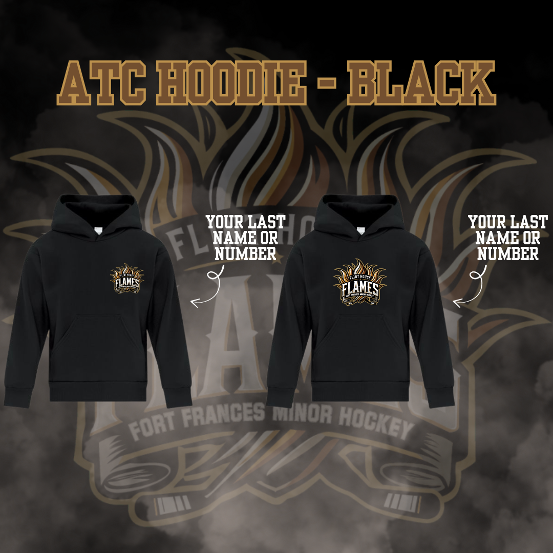 U15 Flint House Flames Hockey Black ATC Hoodie