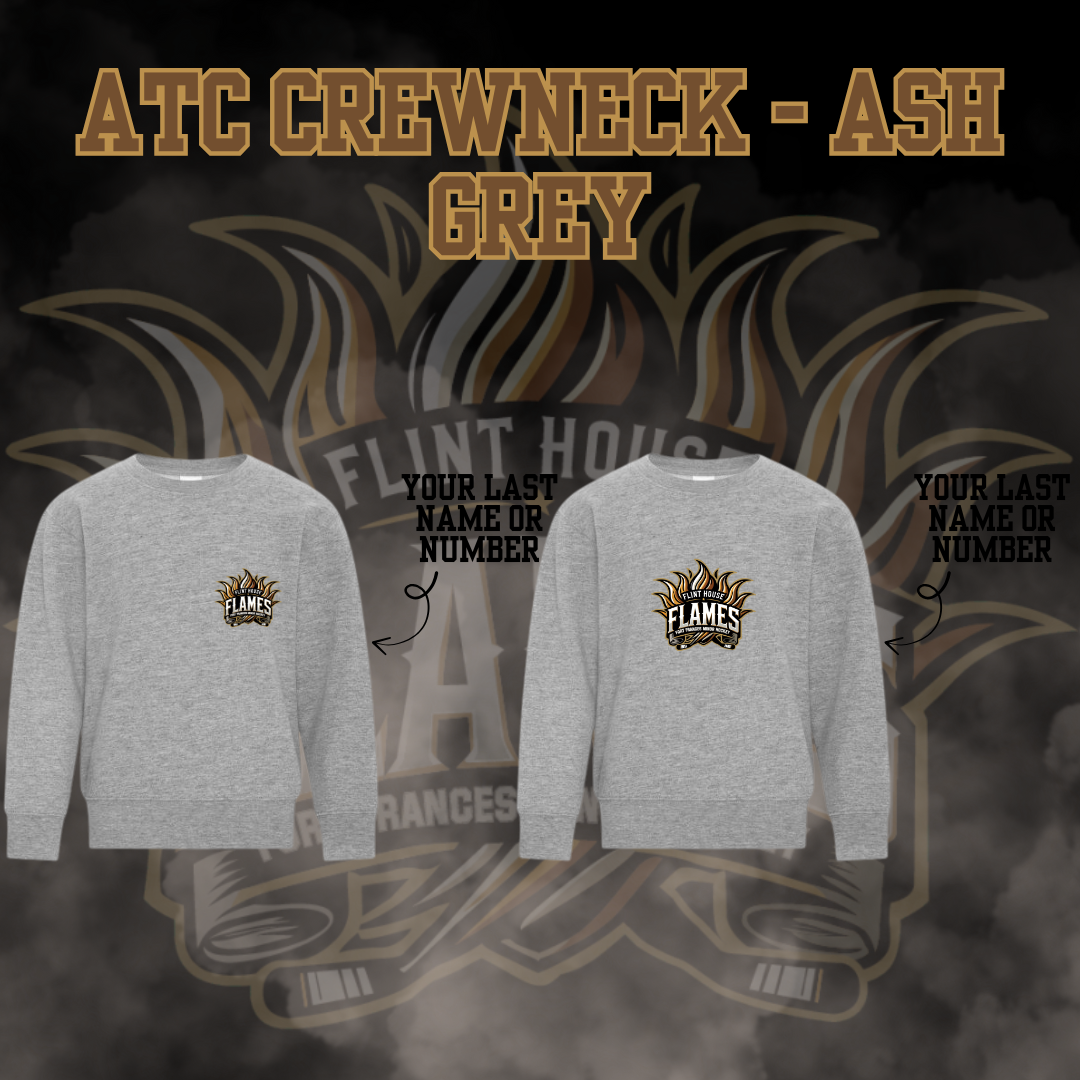 U15 Flint House Flames Hockey Grey ATC Crewneck