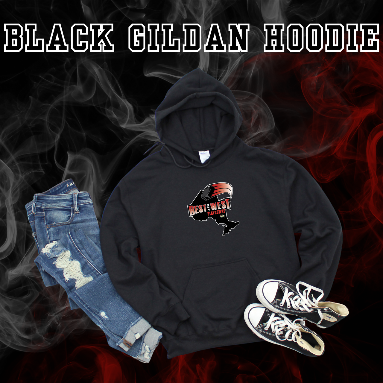 Best In The West Playdown Black Hoodie