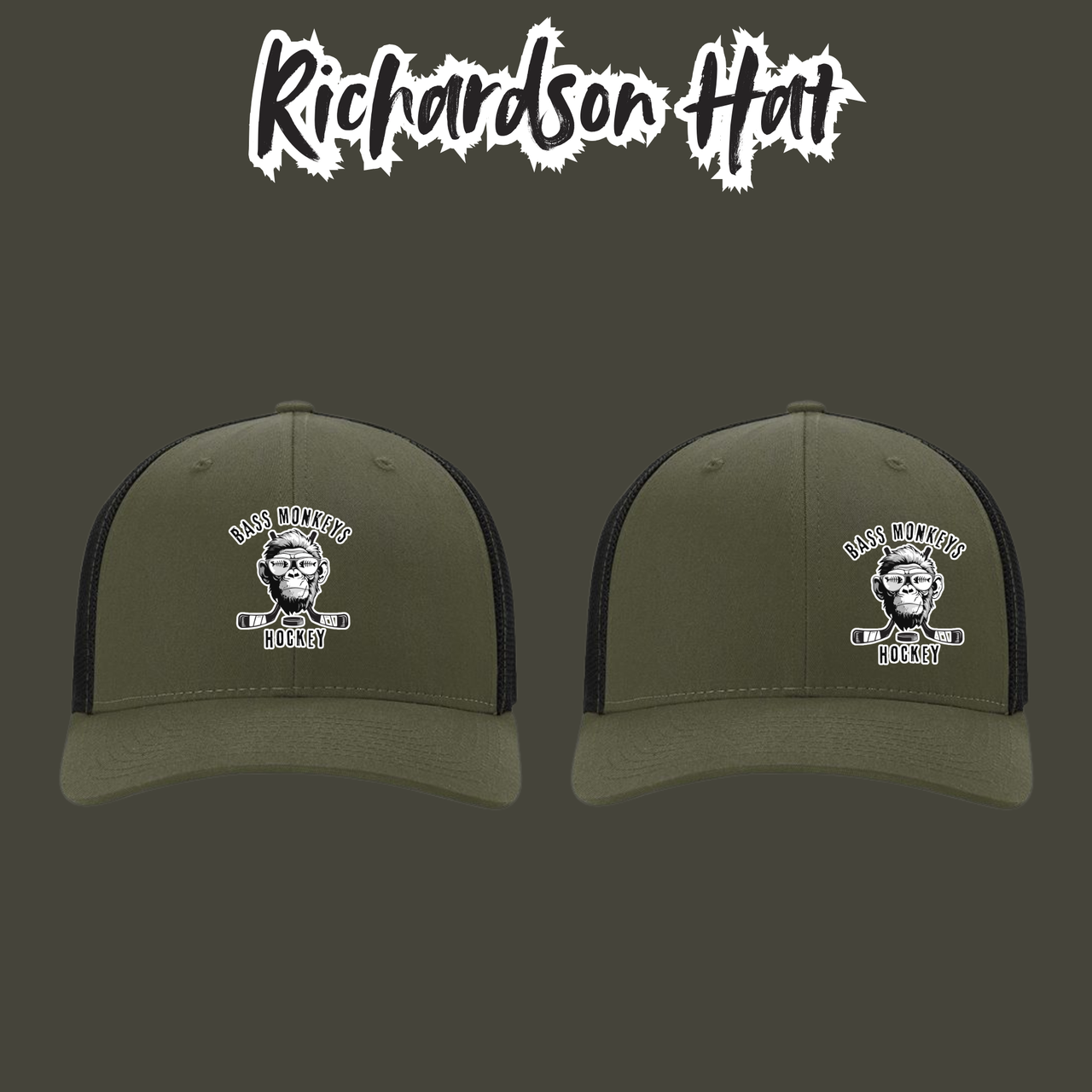 Bass Monkey Green/Black Hat