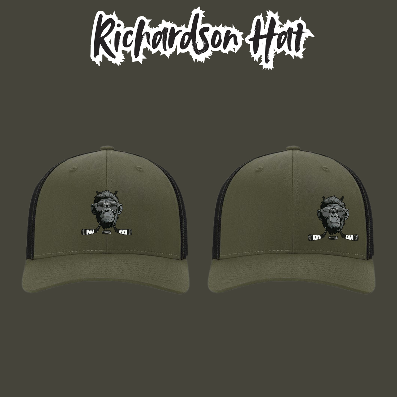 Bass Monkey Green/Black Hat