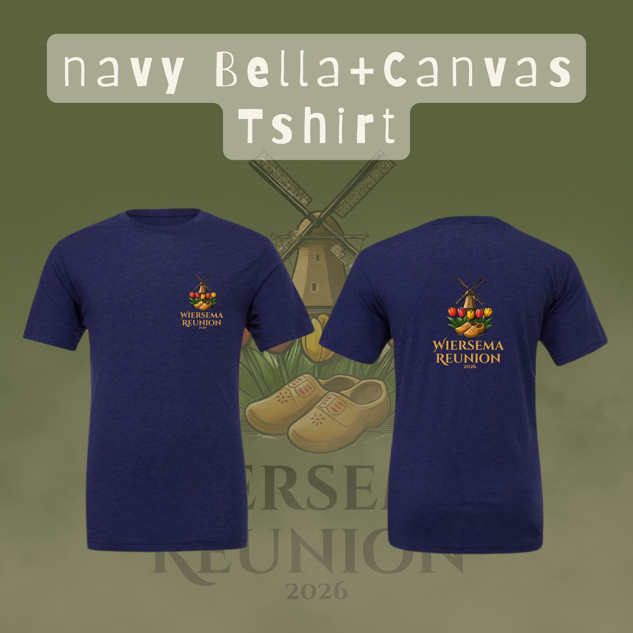 Wiersema Reunion Bella+Canvas Tshirt (Front Logo)