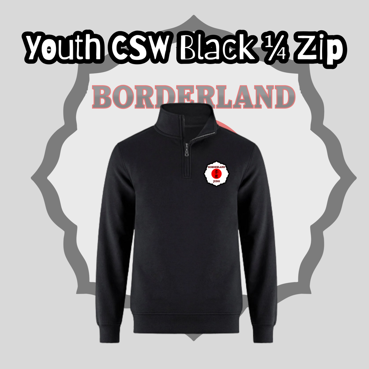 Borderland Judo Youth Embroidered 1/4 Zip