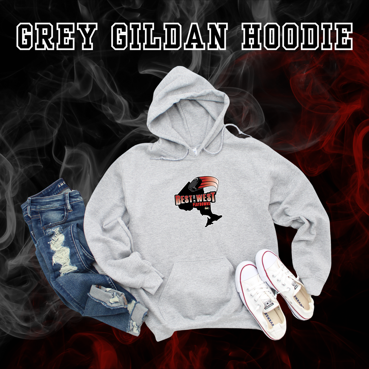Best In The West Playdown Grey Hoodie
