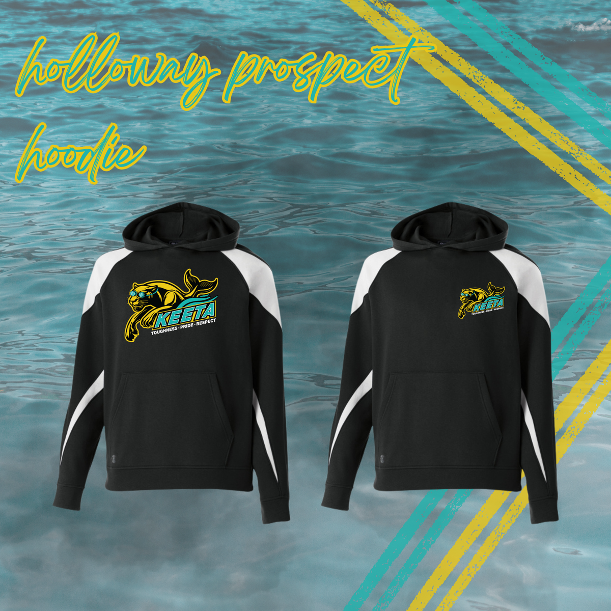 KEETA Swim Embroidered Holloway Varsity Hoodie