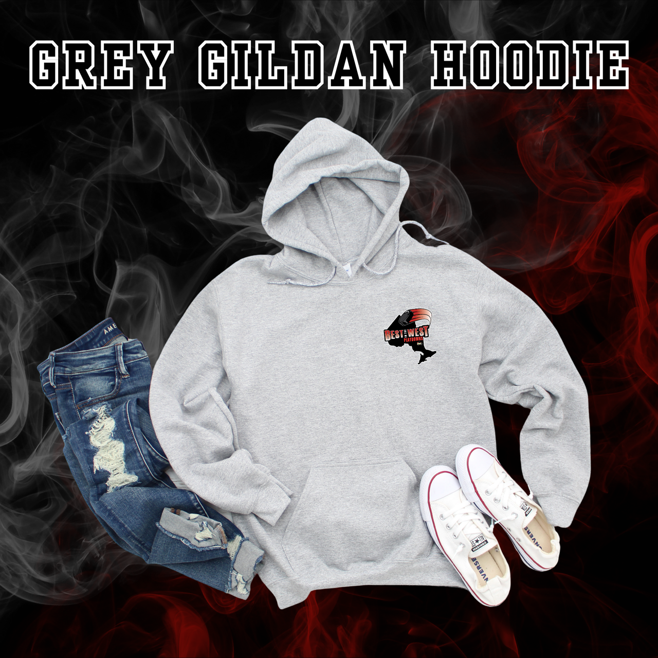 Best In The West Playdown Grey Hoodie