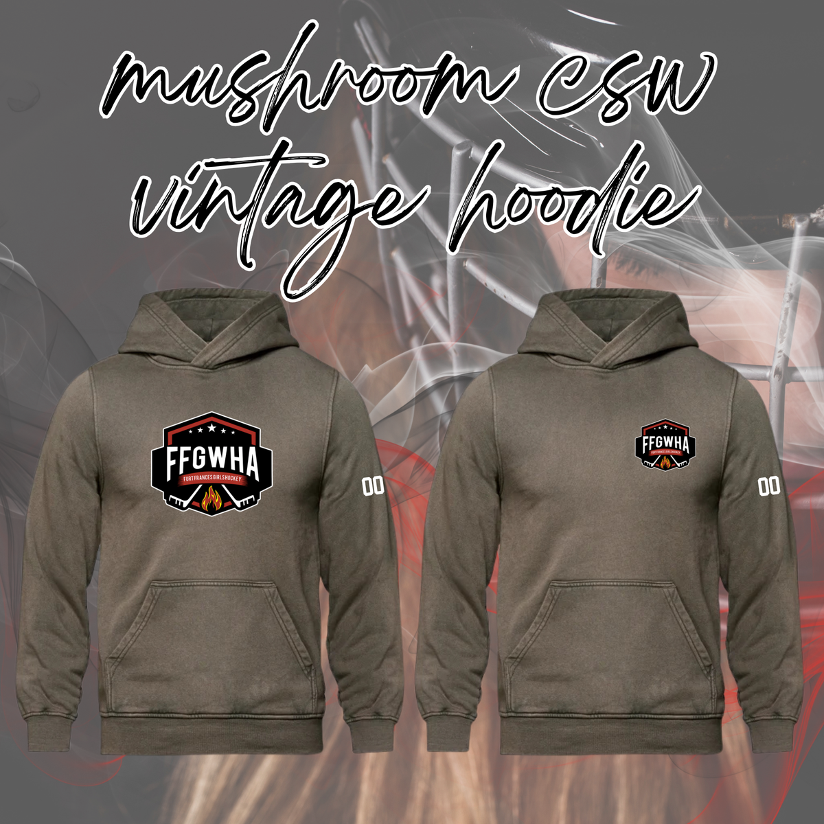 FFGWHA Embroidered Vintage Wash Hoodie