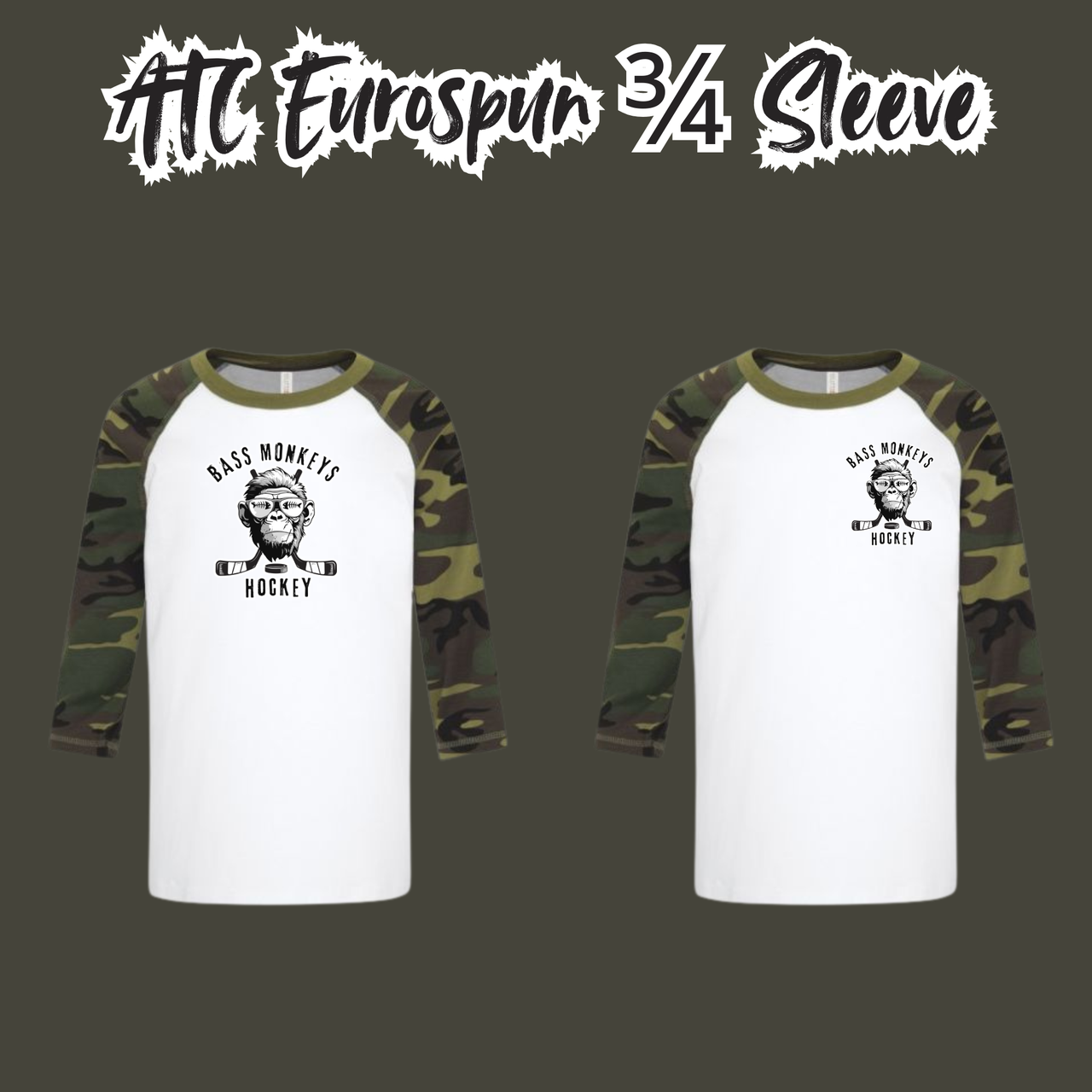 Bass Monkey Fun 3/4 Sleeve