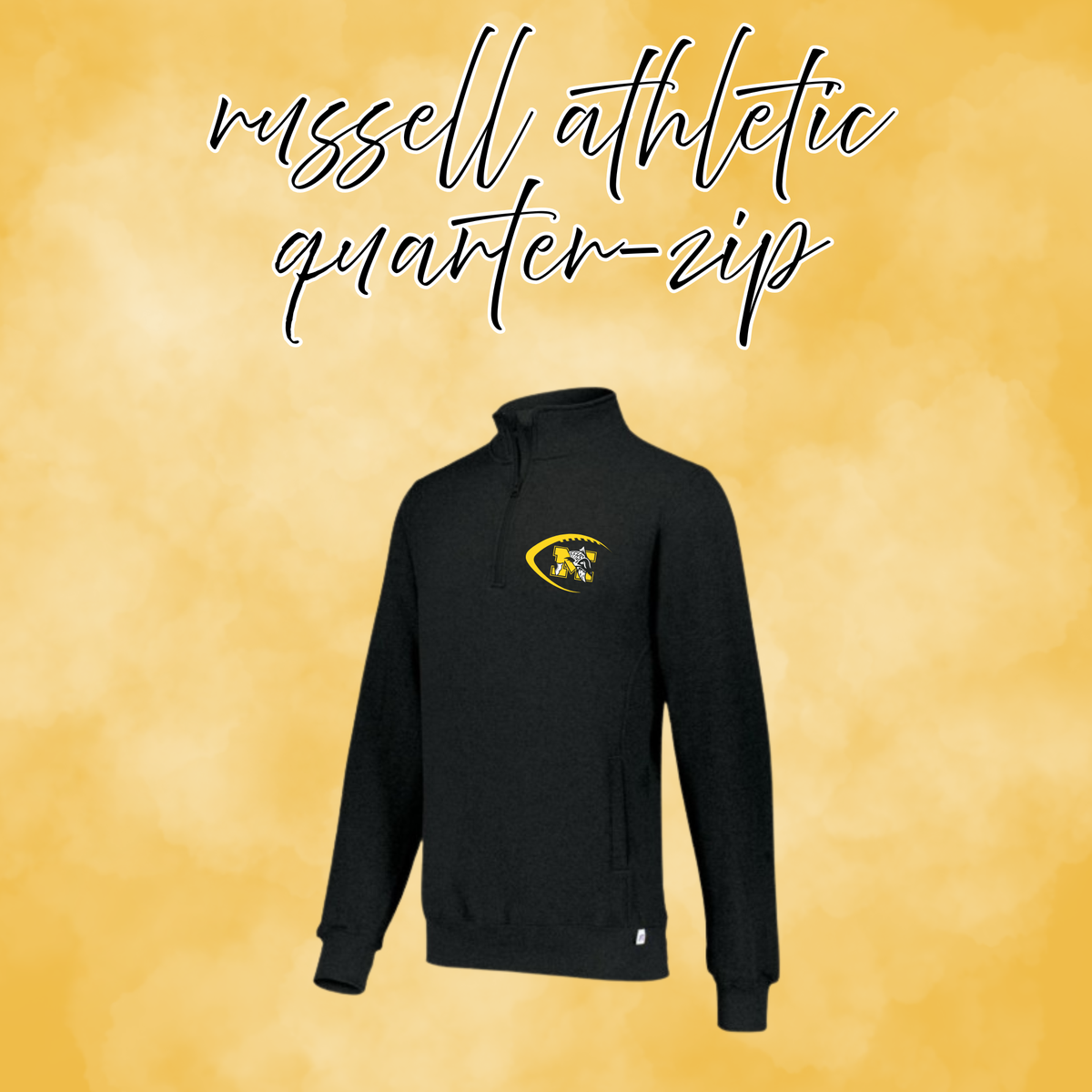 Muskies Football Russell Embroidered 1/4 Zip