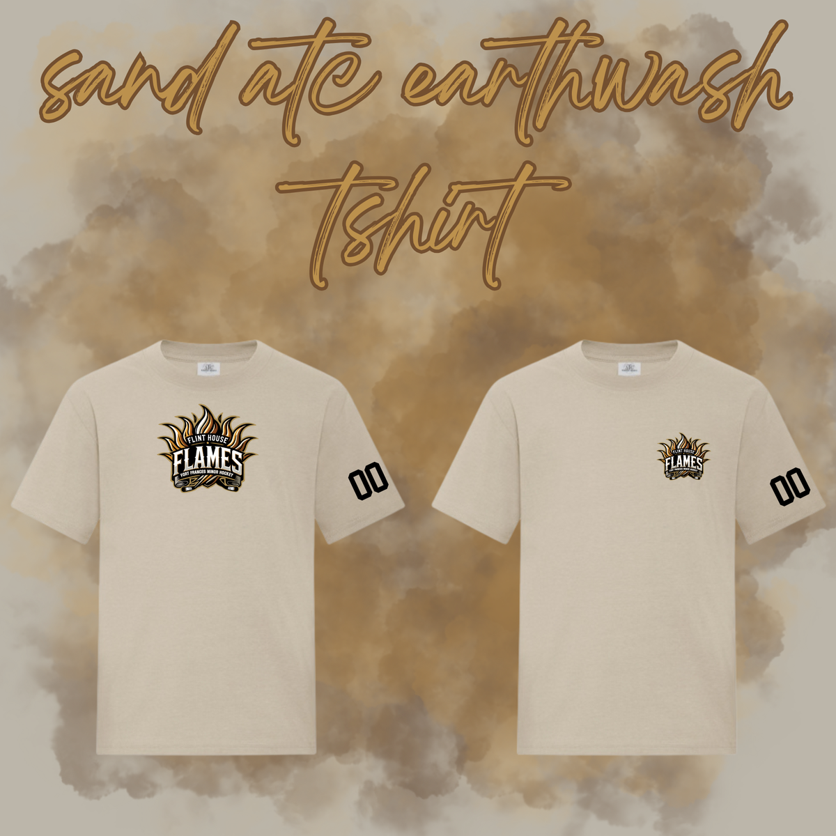 Flint House Flames Earthwash Tshirt