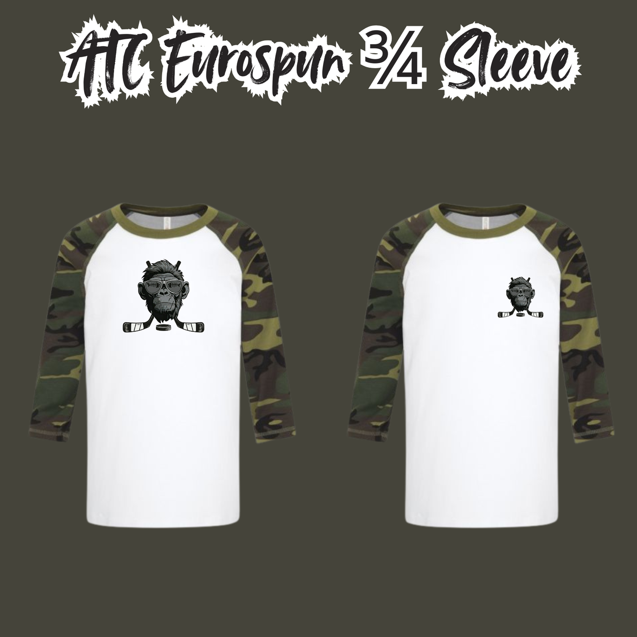 Bass Monkey Fun 3/4 Sleeve