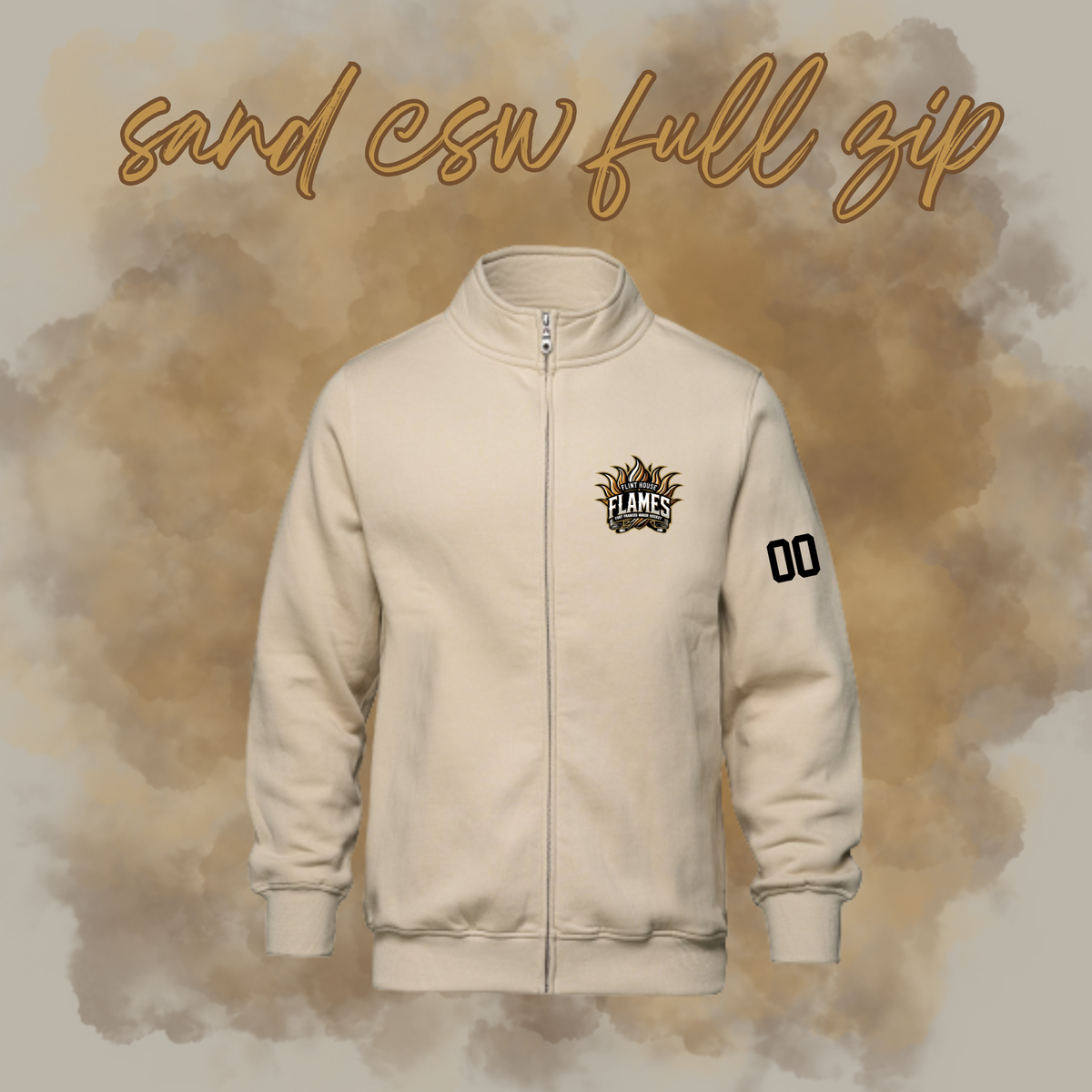 Flint House Flames CSW Full Zip - NO HOOD