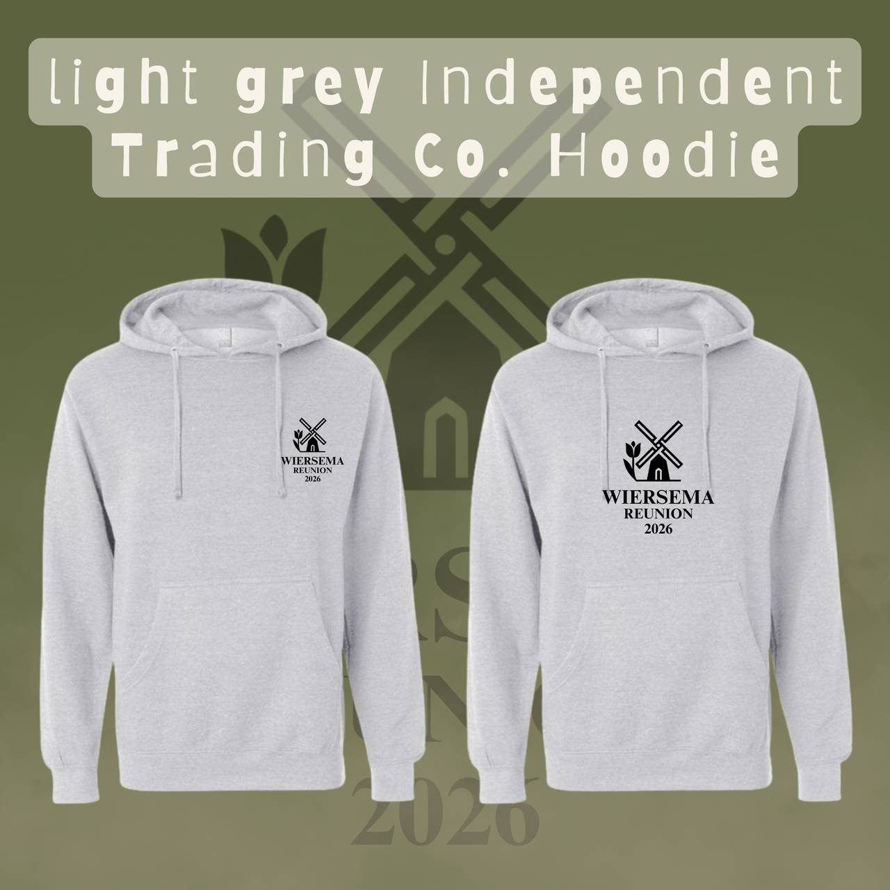 Wiersema Reunion Independent Hoodie (Front Logo)