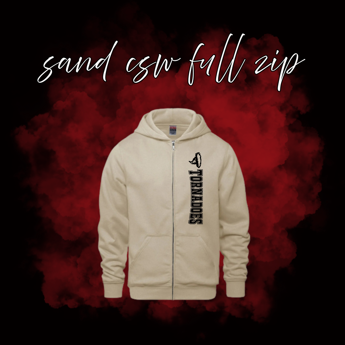 Crossroads Tornadoes CSW NEW Embroidered Full Zip