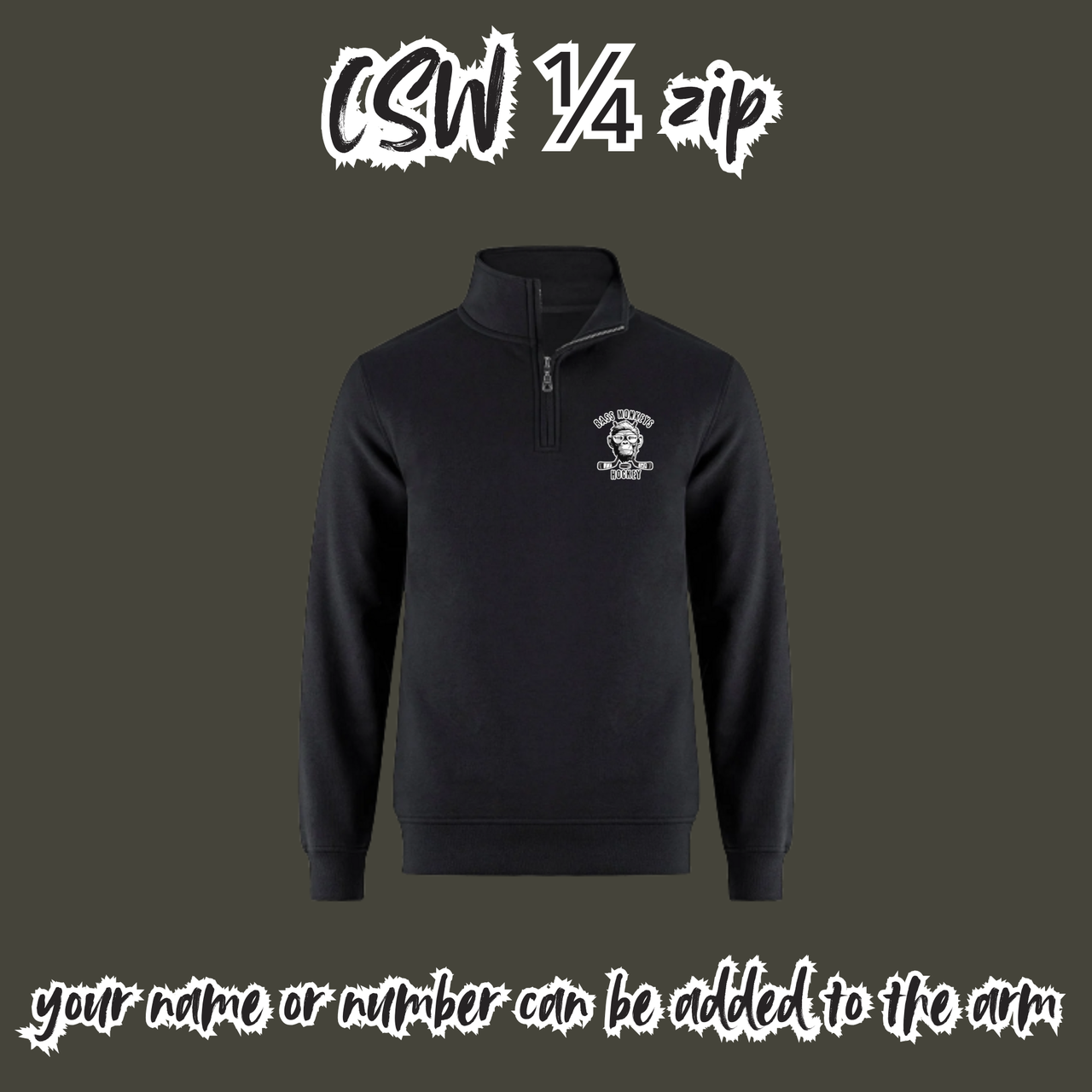 Bass Monkey CSW Embroidered 1/4 Zip
