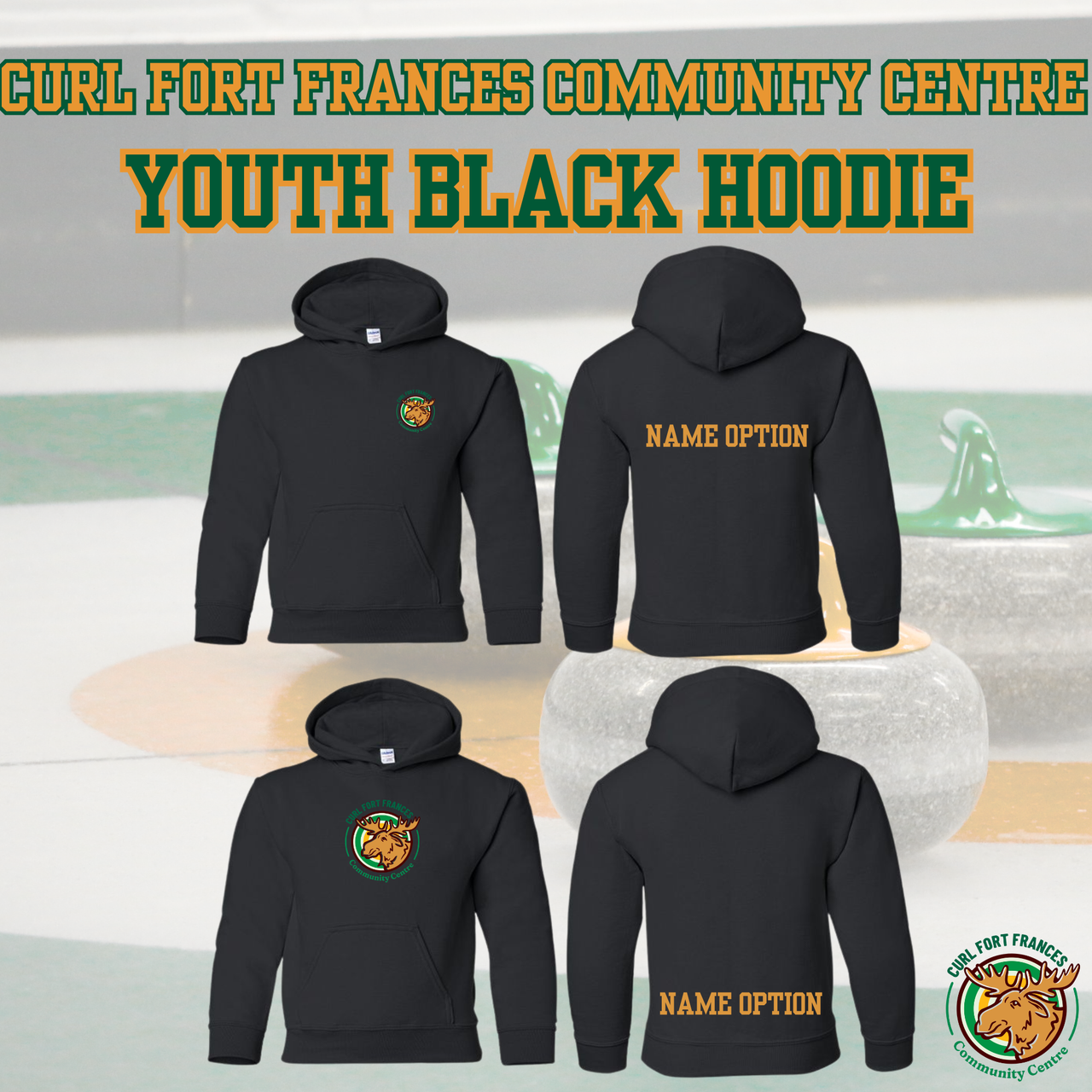 Curl Fort Frances Community Center Youth Hoodie