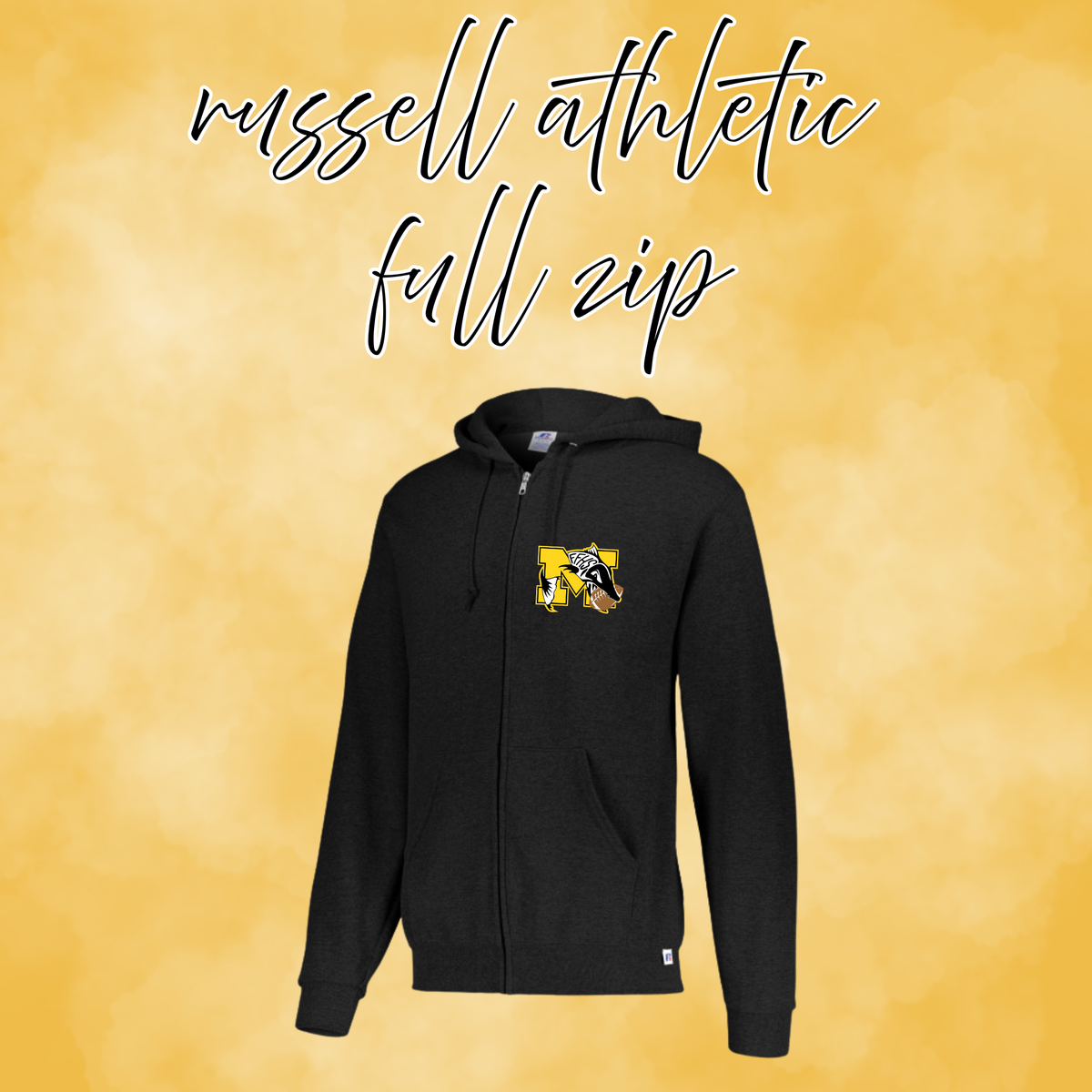 Muskies Football Russell Embroidered Full Zip