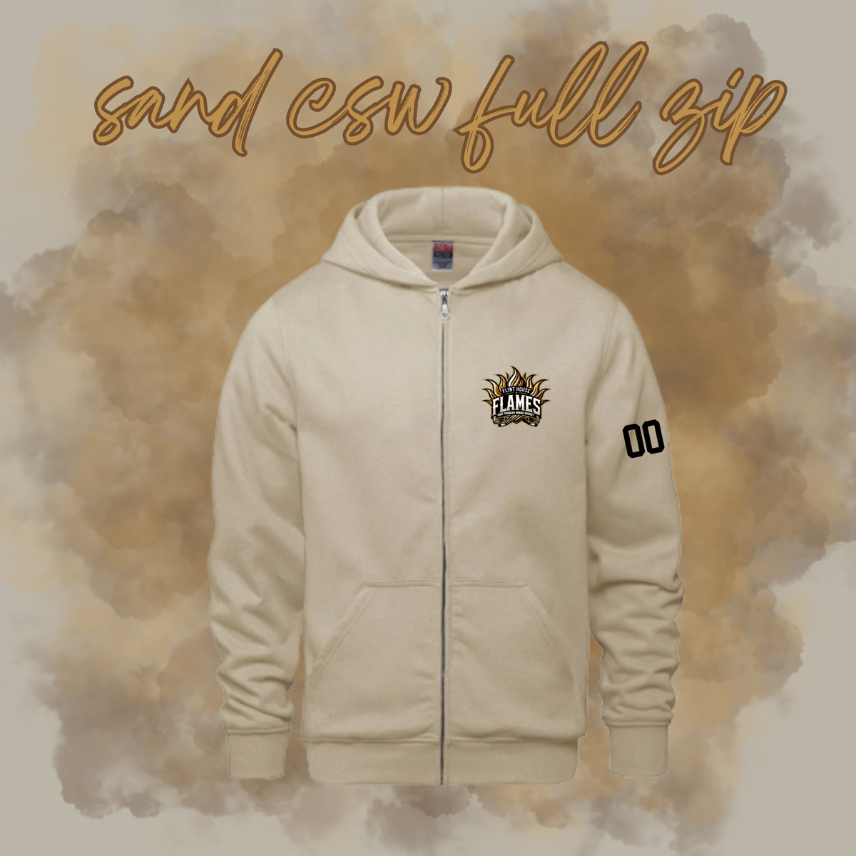 Flint House Flames CSW Embroidered Full Zip