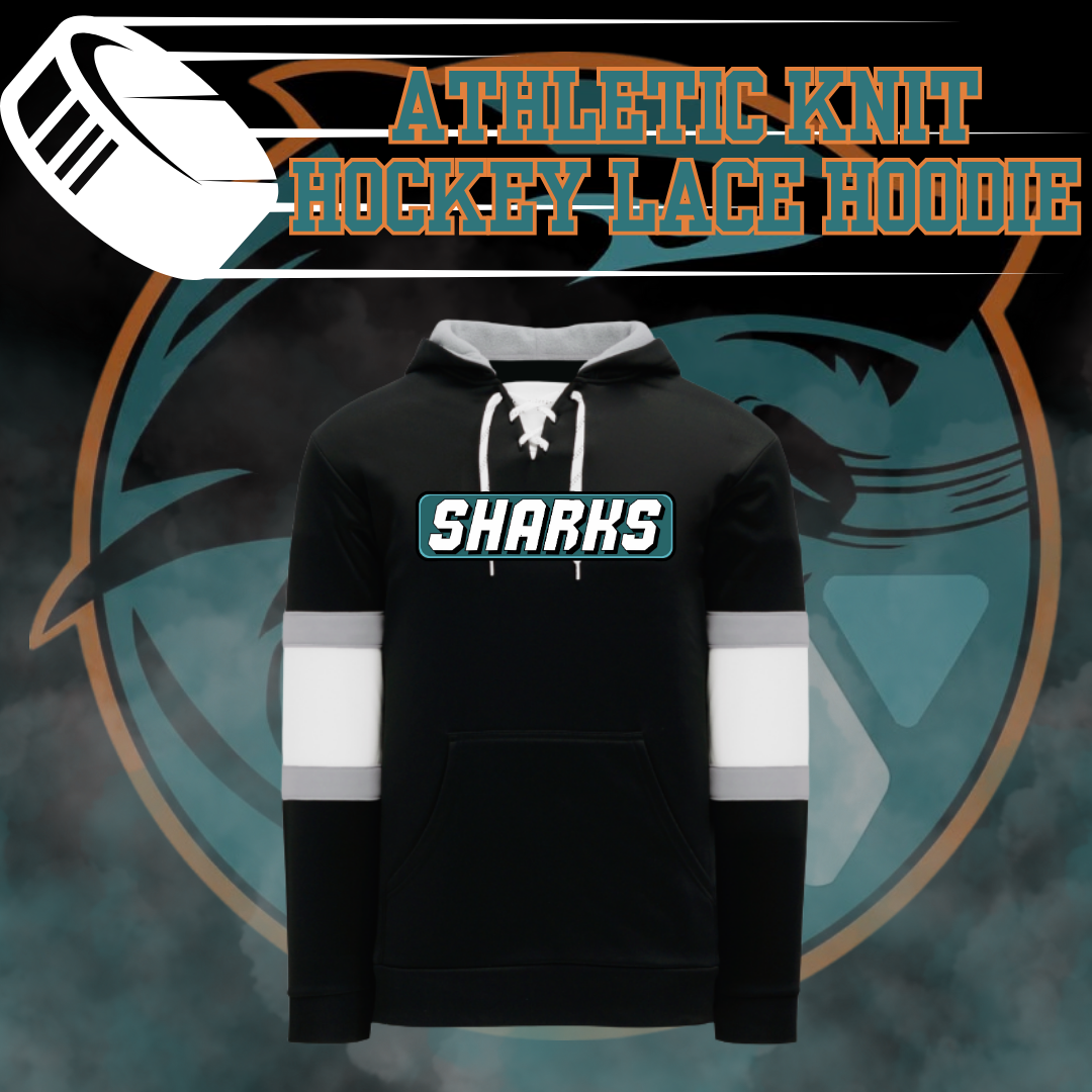 Westland Sharks Hockey Lace 2 Tone Hoodie