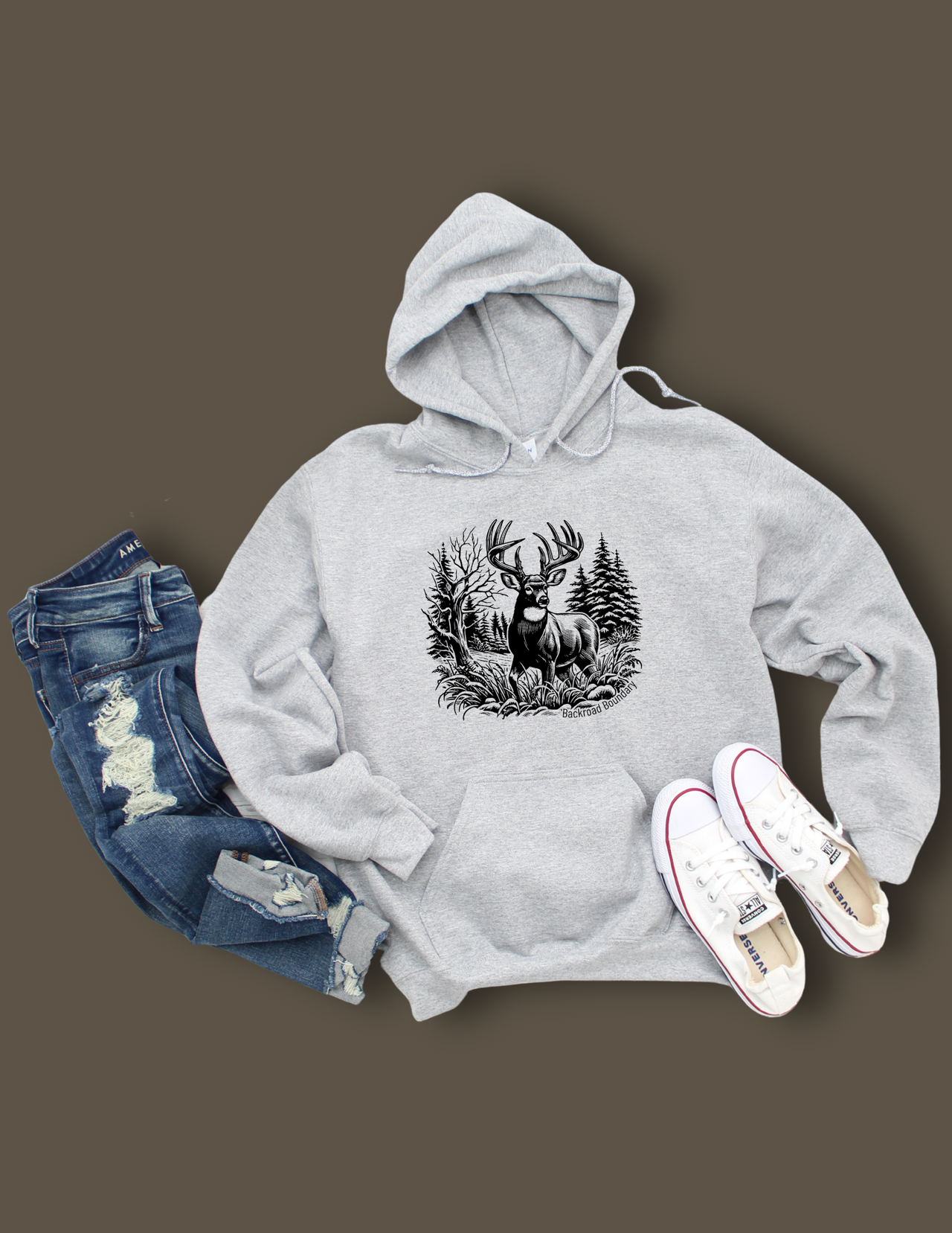 Build a Whitetail Buck Gildan Hoodie
