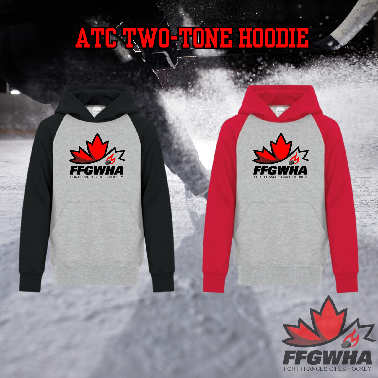 ATC Two Tone Embroidered FFGWHA Hoodie