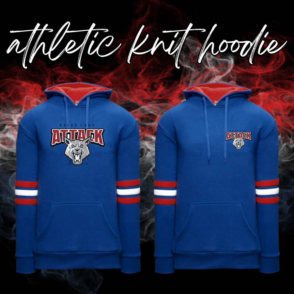 Rainy Lake Attack Athletic Knit Hockey Hoodie