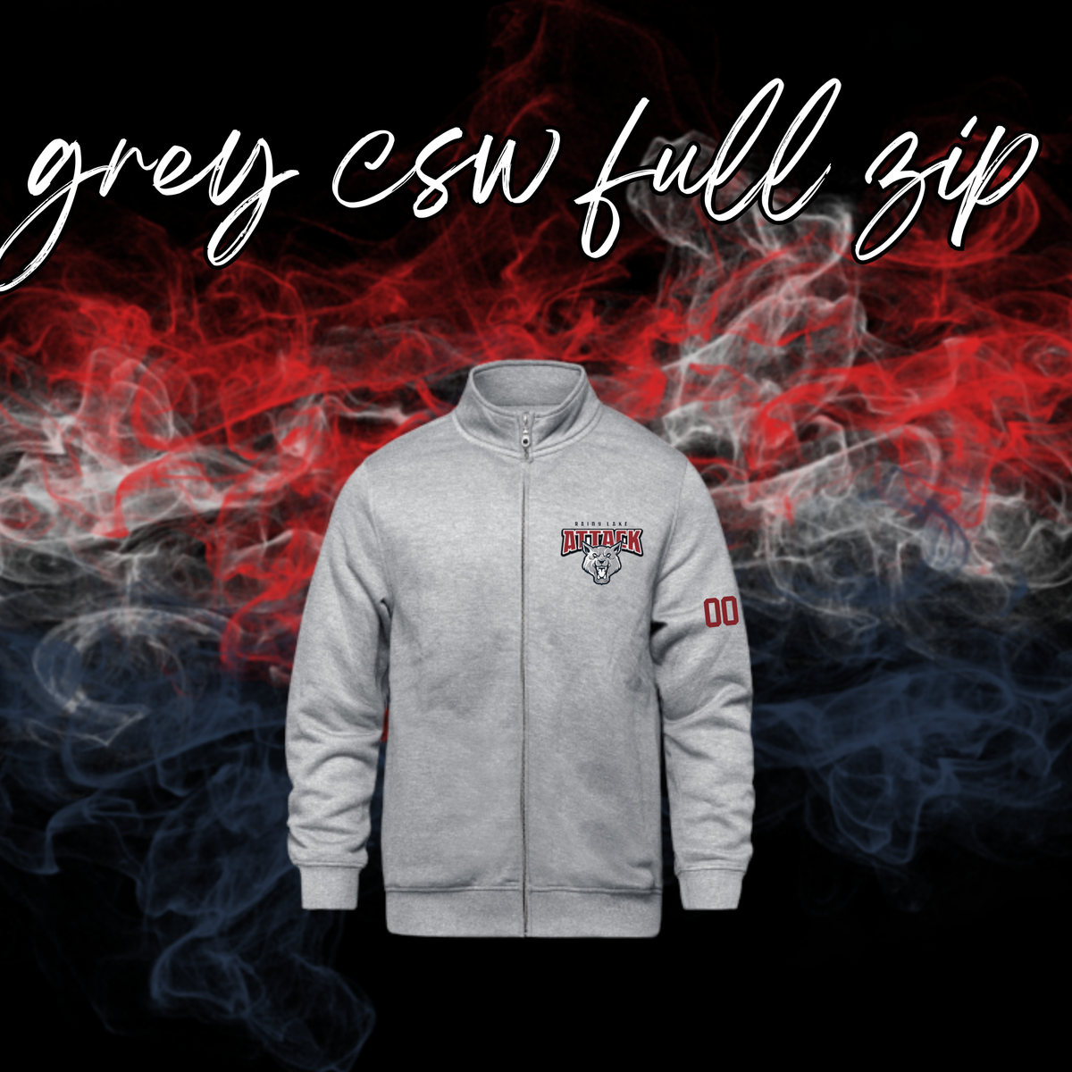 Rainy Lake Attack CSW Embroidered Full Zip - NO HOOD
