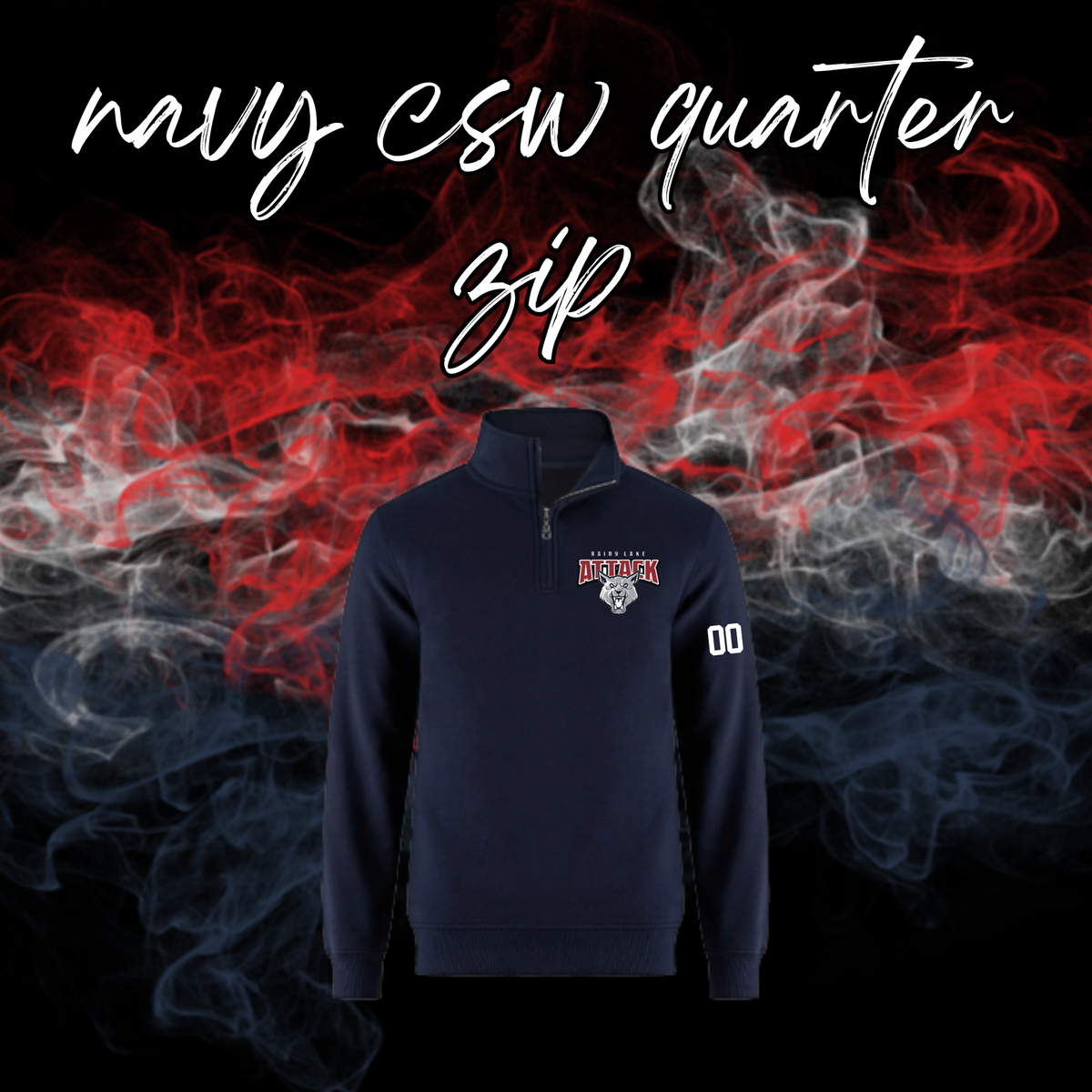 Rainy Lake Attack CSW Embroidered Quarter Zip